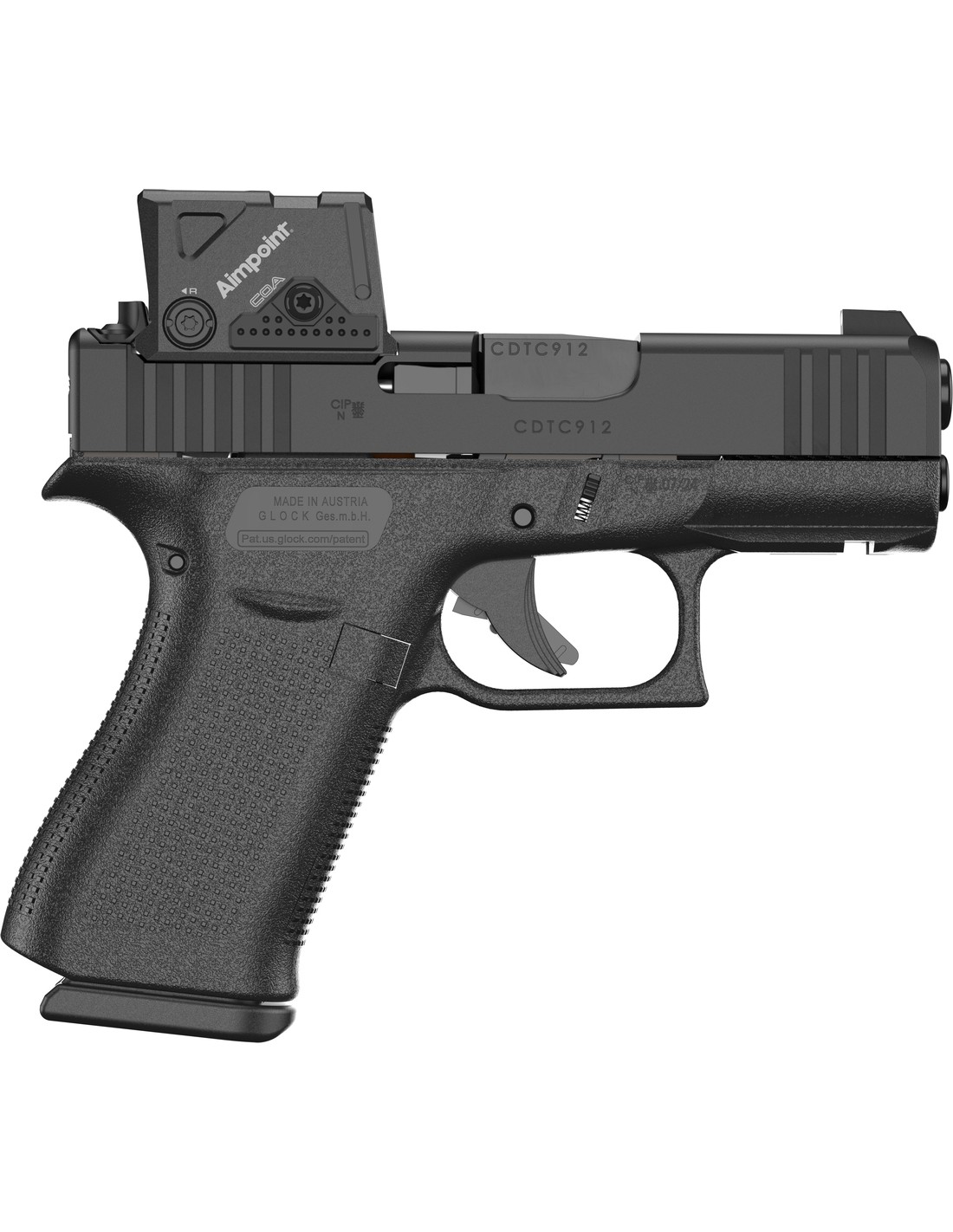 GLOCK 43x A-Cut/FS mit Aimpoint COA LL8,7cm 9mm Luger