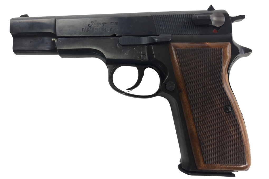 gebr. Luger/Mauser Pistole Mod. M90 mit Holzgriff, Kal. 9 mm Luger, Zustand: Gut