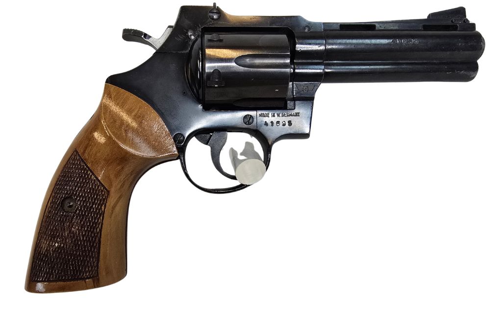 gebr. LUGER Revolver mit 4" Lauf und Holzgriff, Zustand: Gut