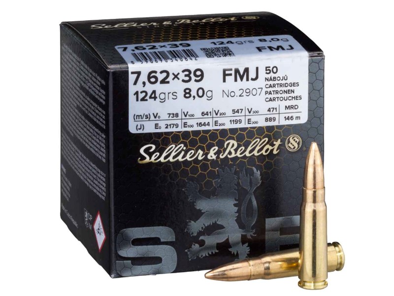 S&B 7,62x39 FMJ 8g/124gr