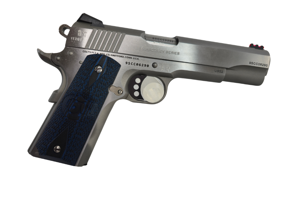 gebr. COLT Mod. 1911 Competition Silver im Originalkoffer, Zustand: Neuwertig, NPR: € 2.095,00