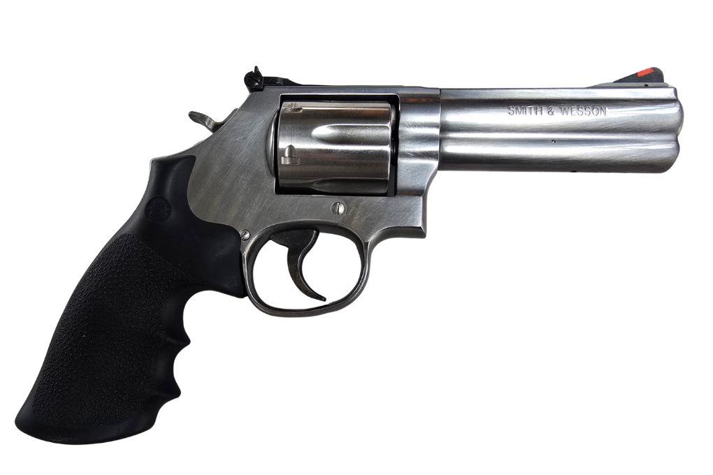 gebr. SMITH & WESSON Mod. 686 4" Lauf mit Pachmayr-Griff im Originalkoffer, Zustand: Sehr gut - NPR: € 1.607,00