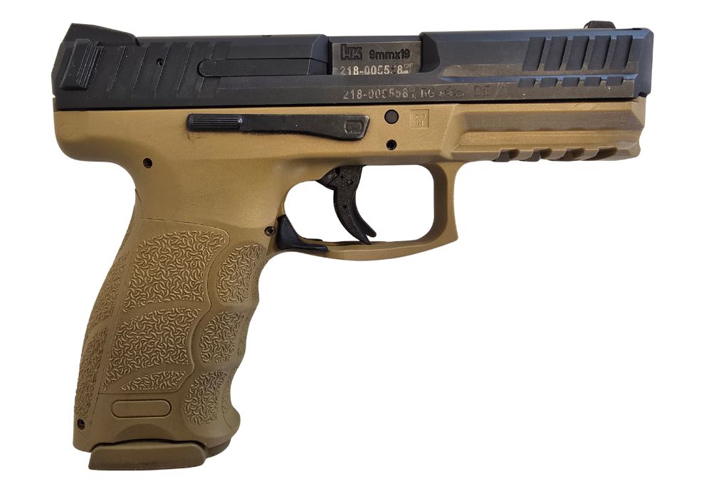 gebr. HECKLER & KOCH Mod. SFP 9 FDE im Originalkoffer mit Reservemagazin und Griffrücken, Zustand: Sehr gut, NPR: € 944,00