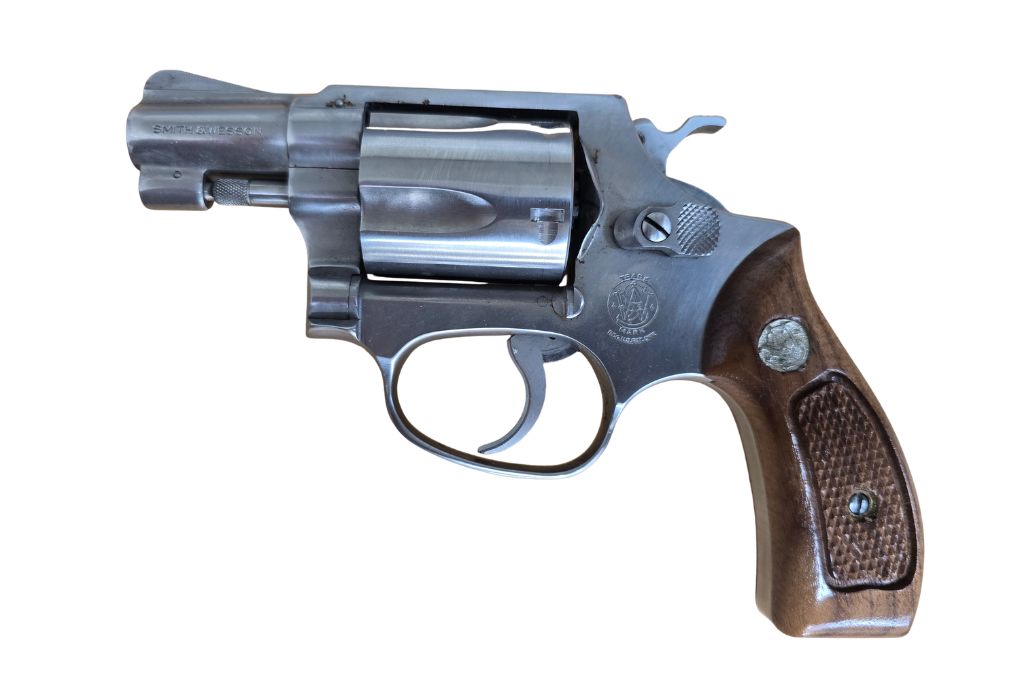 gebr. SMITH & WESSON Mod. 60 2"-Lauf mit Holzgriff in der Originalbox, Zustand: Sehr gut