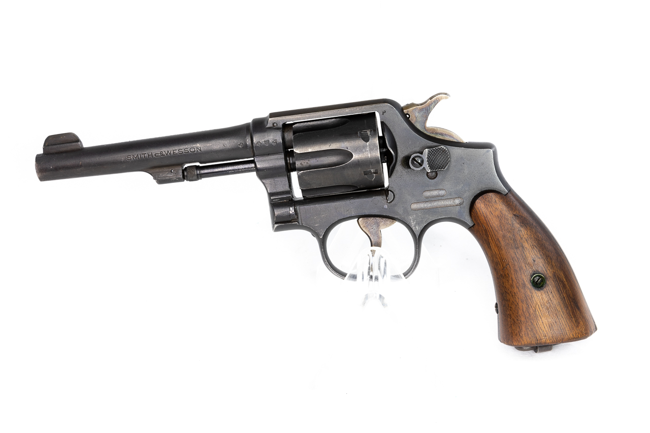 gebr. SMITH & WESSON Mod. 10 Military Police Victory mit Holzgriff, Zustand: Sehr gut