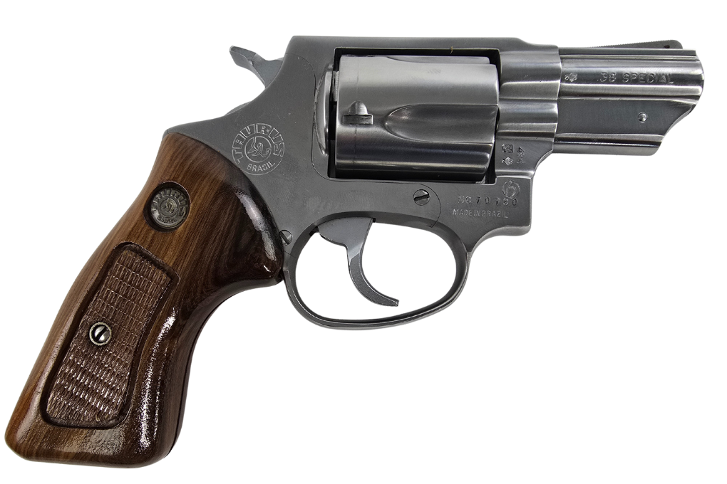 gebr. TAURUS Revolver Mod. 85 stainless mit Holzgriff und Lederholster, Zustand Sehr gut