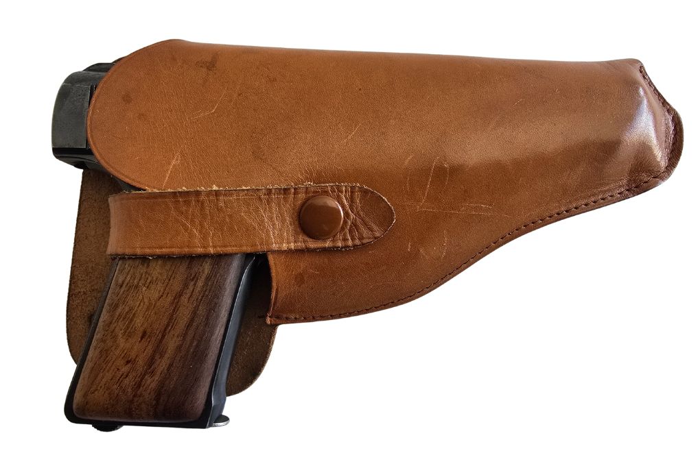 gebr. DEUTSCHE WERKE Pistole Mod. Ortgies mit Lederholster und Reservemagazin, Zustand: Gebraucht