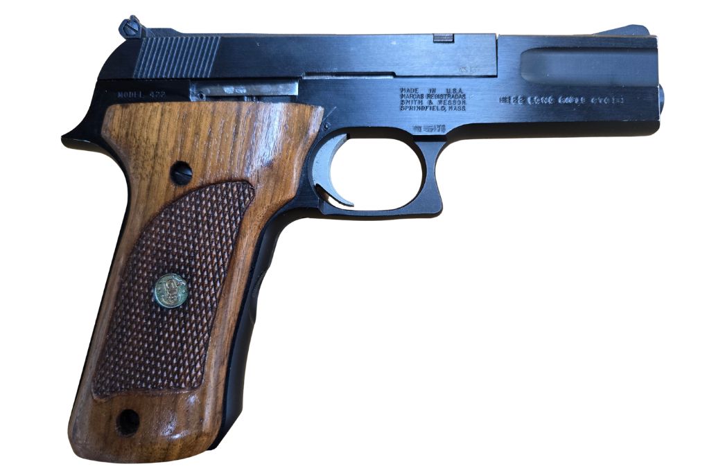 gebr. SMITH & WESSON Mod. 422 mit Holzgriff, Zustand: Gut