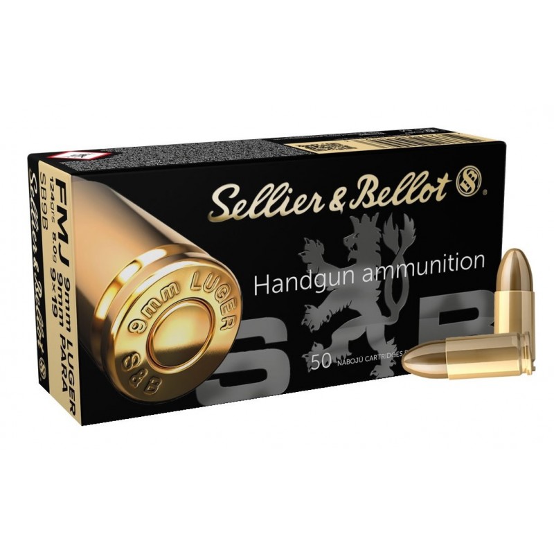 S&B 9 mm Luger FMJ 8g/124gr 