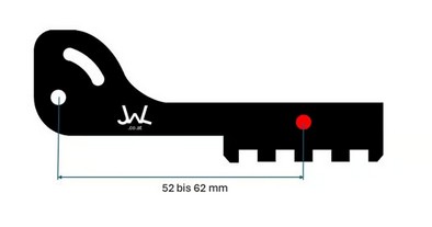 JWL Daumenauflage Gen II Kurz Linksversion in goldener Box