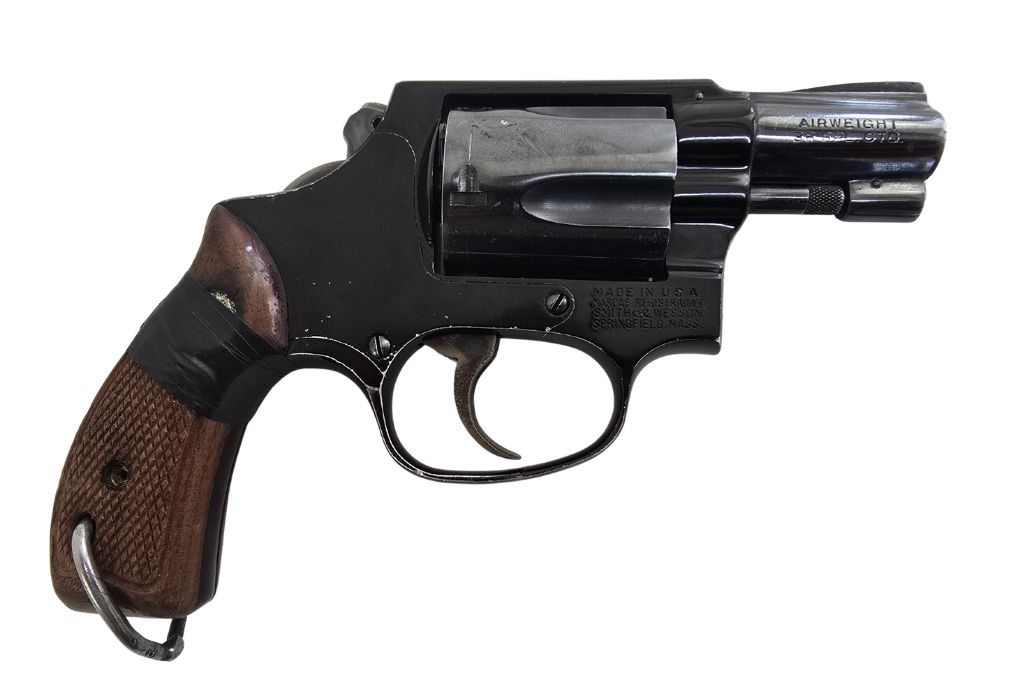 gebr. SMITH & WESSON Revolver Mod. 37, 2"Lauf mit abgeschliffenen Schlagstück und zusätzlichen Tragering, Zustand: Gebraucht