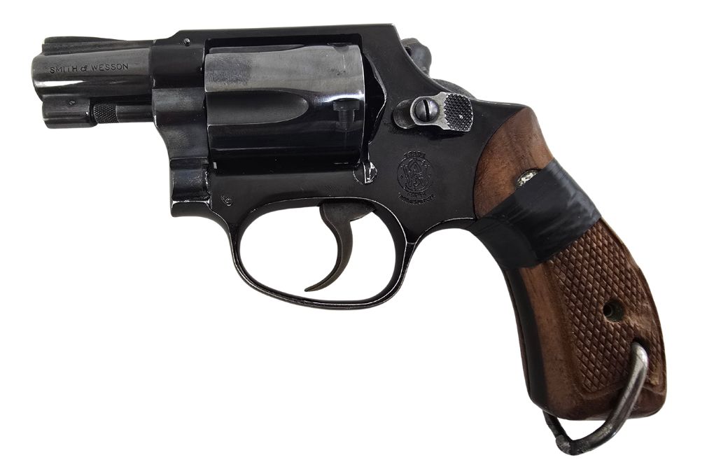 gebr. SMITH & WESSON Revolver Mod. 37, 2"Lauf mit abgeschliffenen Schlagstück und zusätzlichen Tragering, Zustand: Gebraucht