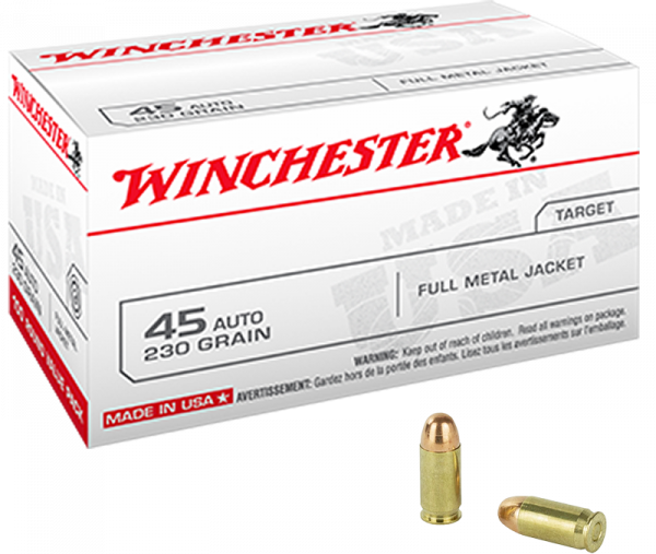 WINCHESTER .45 Auto FMJ 14,9g/230gr 100er Packung